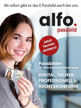 alfo.passbild — Passbilder für Ausweisdokumente: digital, sicher, professionell und rechtskonform. Ab sofort auch bei uns.